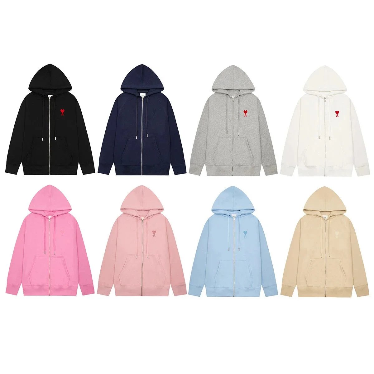 Love heart logo casual pant hooded sweatshirt