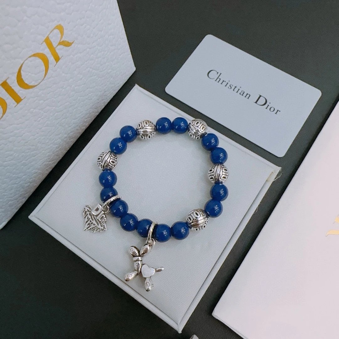 DI*OR agate Thai silver style bracelet