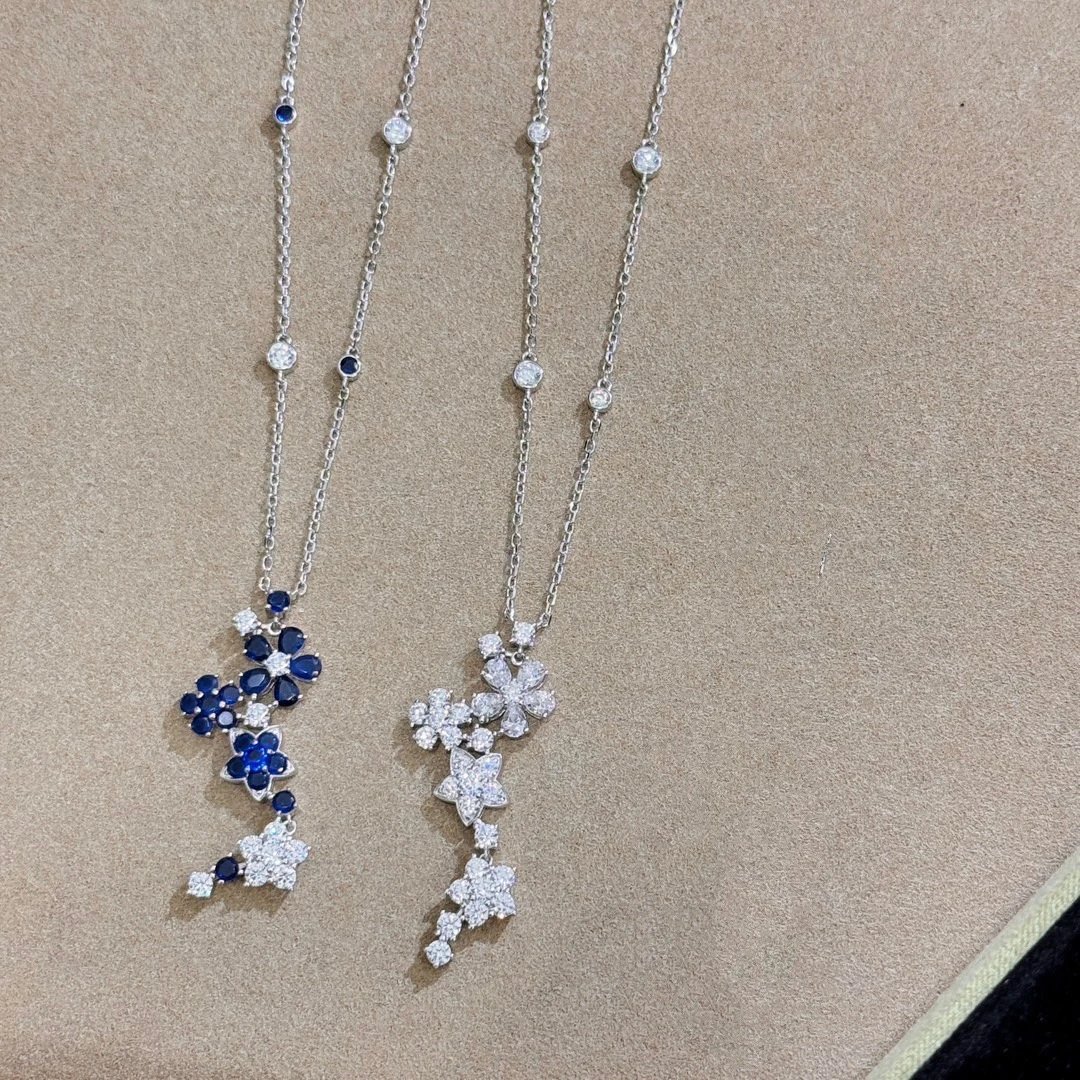 Fan*jia Flower Necklace High-end custom made sterling silver